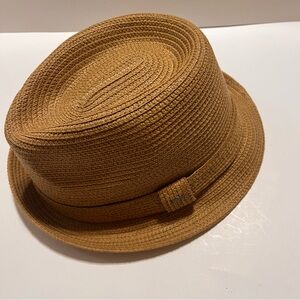 Henry the Hatter Detroit Braided Straw Fedora Hat Tan Mens Vintage Style XL 61cm